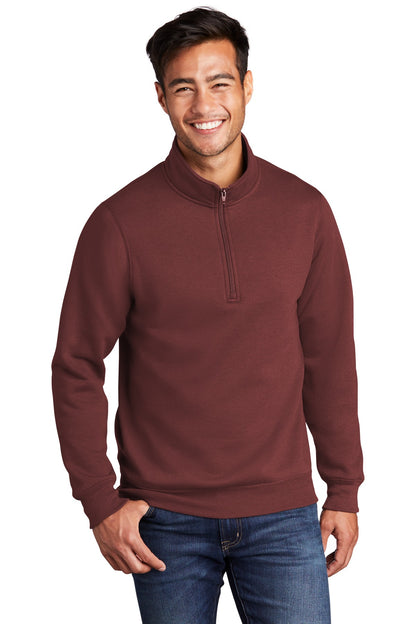 Port & Company  Core Fleece 1/4-Zip Pullover Sweatshirt PC78Q Maroon