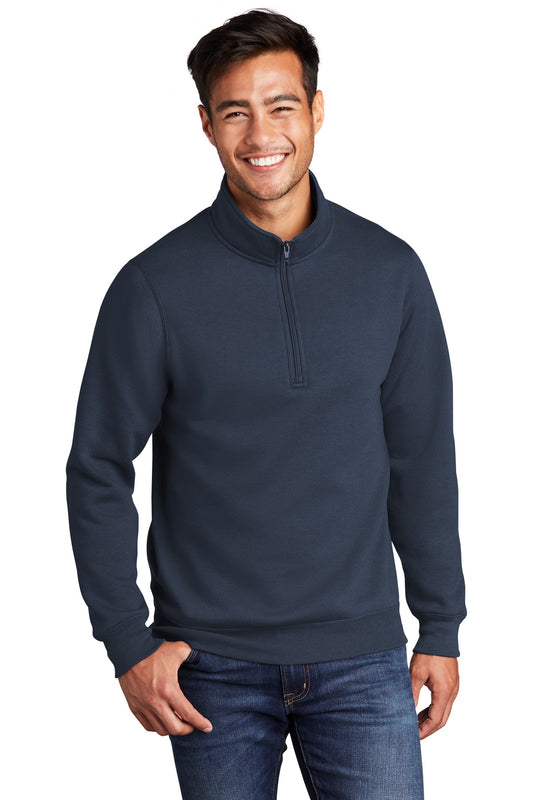 Port & Company  Core Fleece 1/4-Zip Pullover Sweatshirt PC78Q Navy