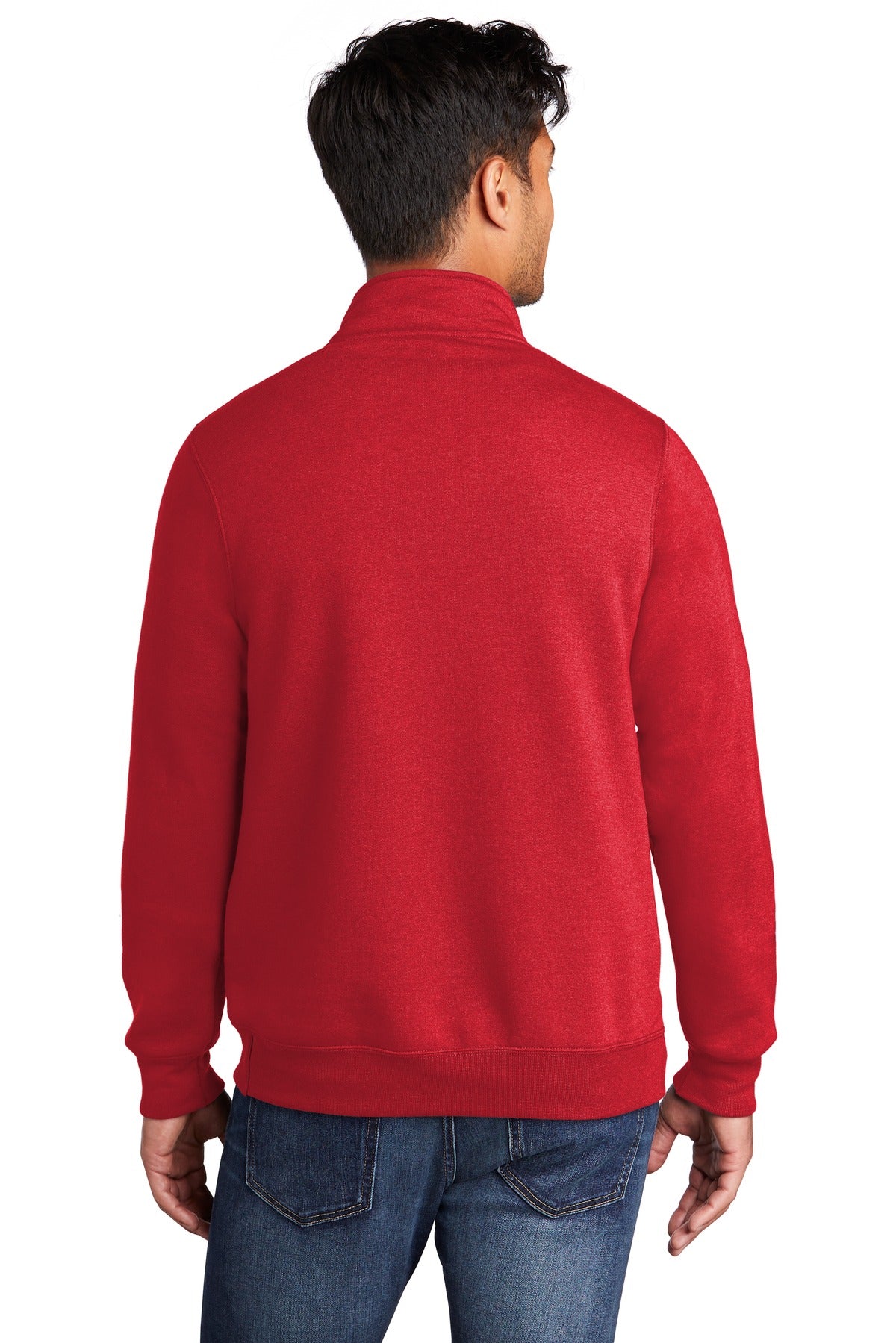 Port & Company  Core Fleece 1/4-Zip Pullover Sweatshirt PC78Q Red