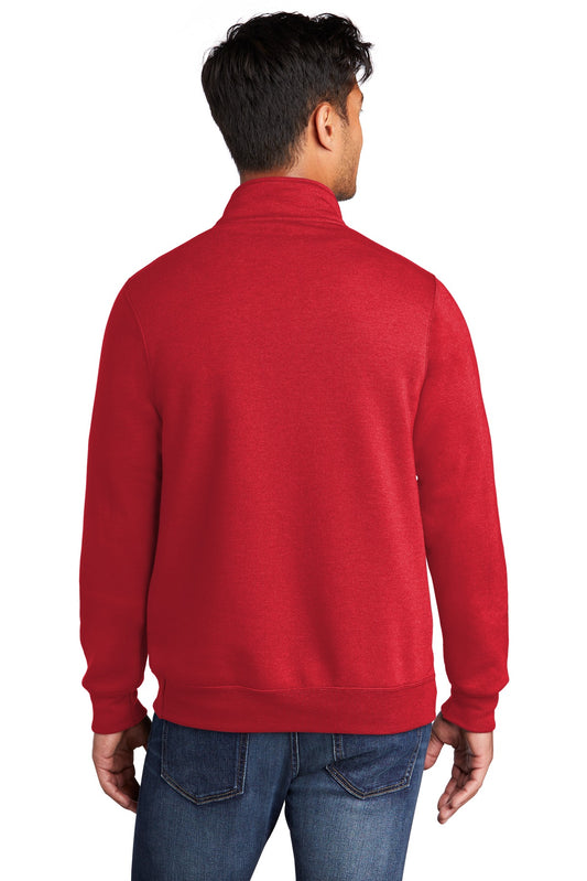Port & Company  Core Fleece 1/4-Zip Pullover Sweatshirt PC78Q Red