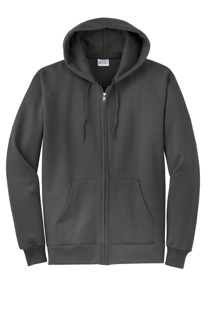 Port & Company Core Fleece Full-Zip Hooded Sweatshirt. PC78ZH Charcoal