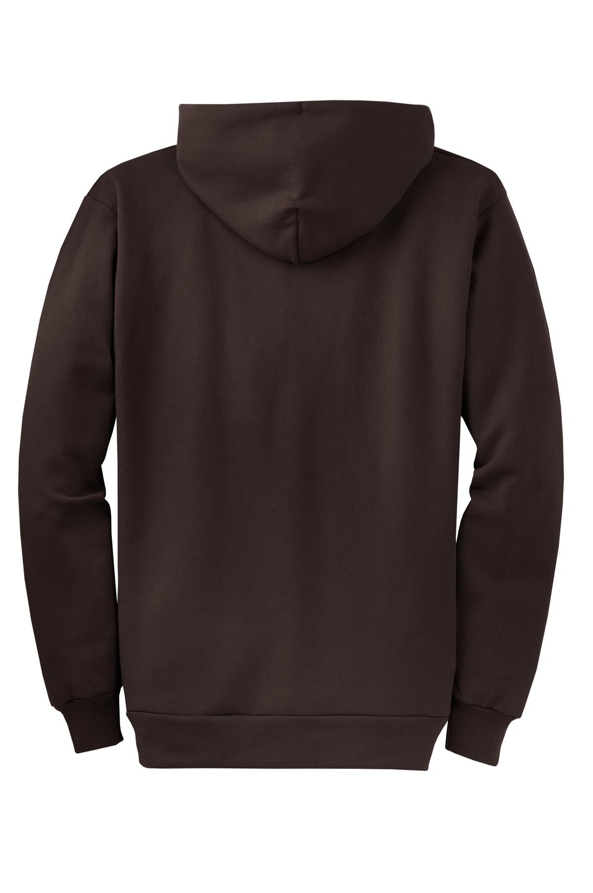 Port & Company Core Fleece Full-Zip Hooded Sweatshirt. PC78ZH Dark Chocolate Brown