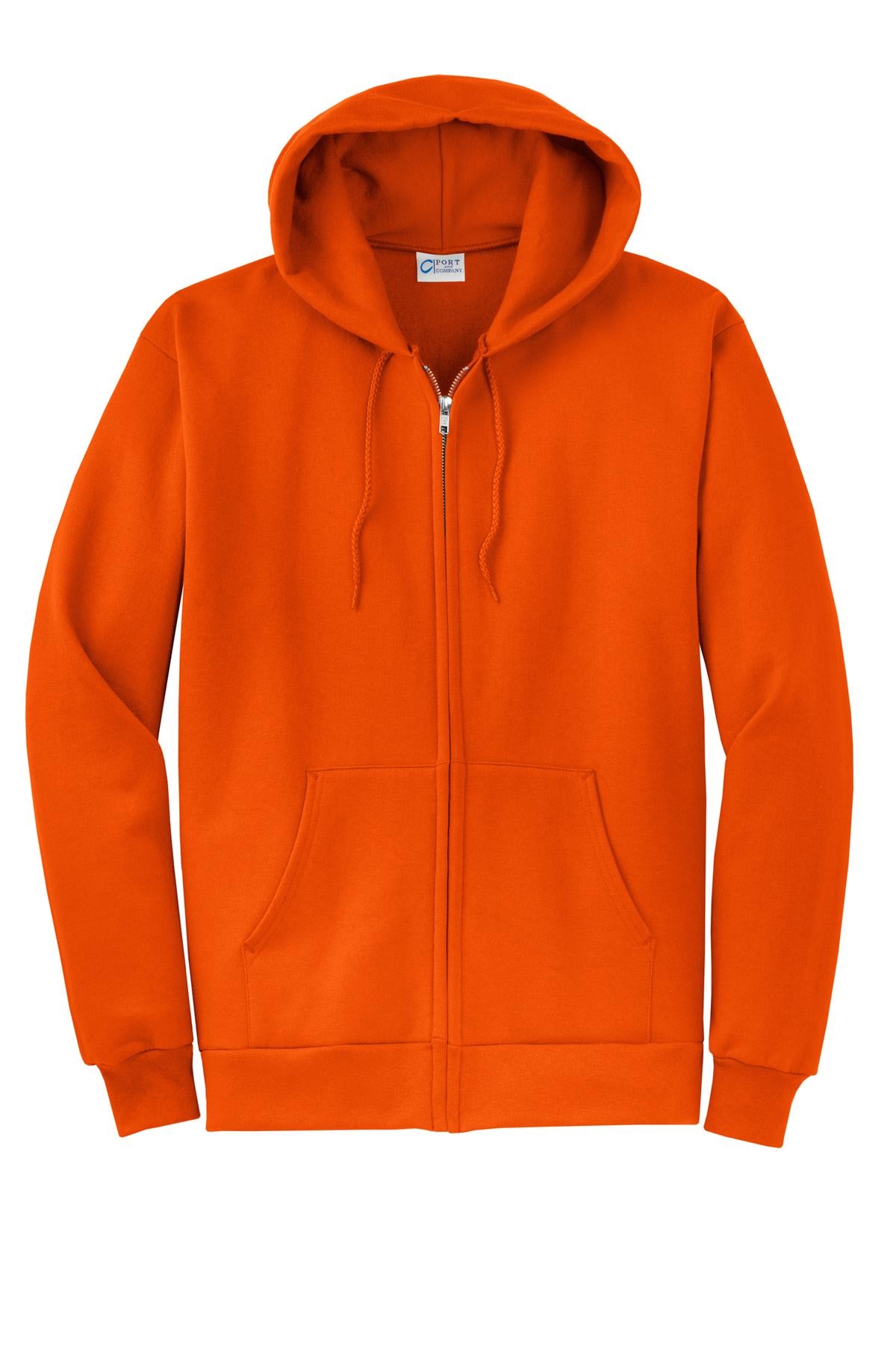 Port & Company Core Fleece Full-Zip Hooded Sweatshirt. PC78ZH Orange