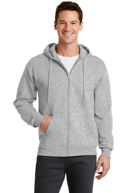 Port & Company Core Fleece Full-Zip Hooded Sweatshirt. PC78ZH Ash