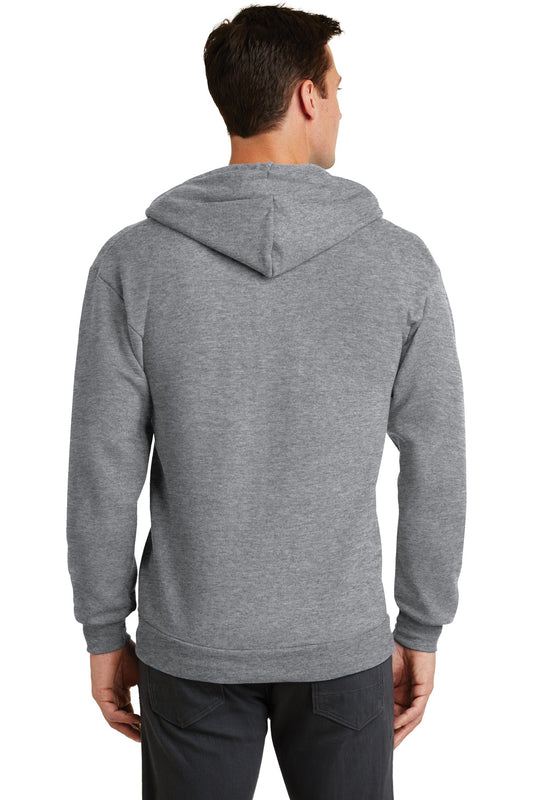 Port & Company Core Fleece Full-Zip Hooded Sweatshirt. PC78ZH Athletic Heather