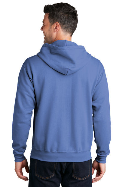 Port & Company Core Fleece Full-Zip Hooded Sweatshirt. PC78ZH Carolina Blue