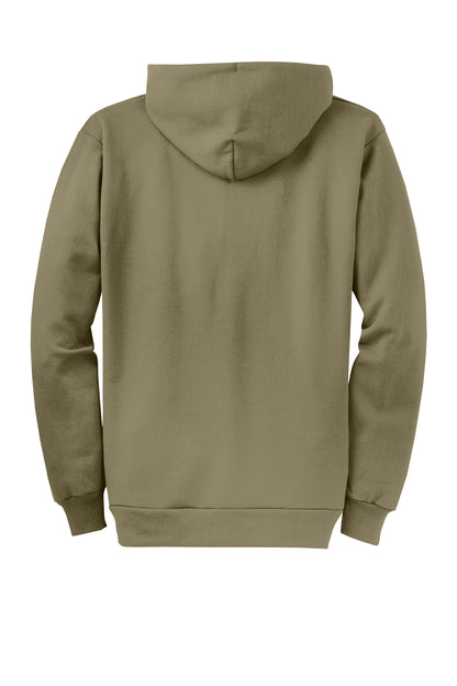 Port & Company Core Fleece Full-Zip Hooded Sweatshirt. PC78ZH Coyote Brown