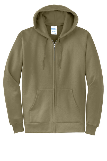 Port & Company Core Fleece Full-Zip Hooded Sweatshirt. PC78ZH Coyote Brown