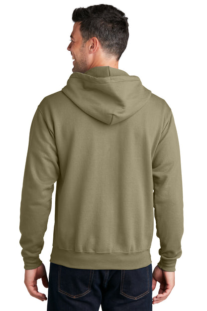 Port & Company Core Fleece Full-Zip Hooded Sweatshirt. PC78ZH Coyote Brown