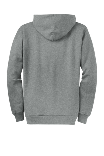 Port & Company Core Fleece Full-Zip Hooded Sweatshirt. PC78ZH Graphite Heather