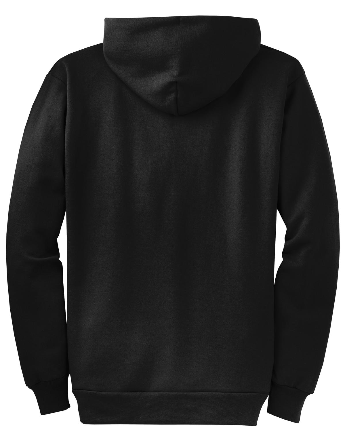 Port & Company Core Fleece Full-Zip Hooded Sweatshirt. PC78ZH Jet Black