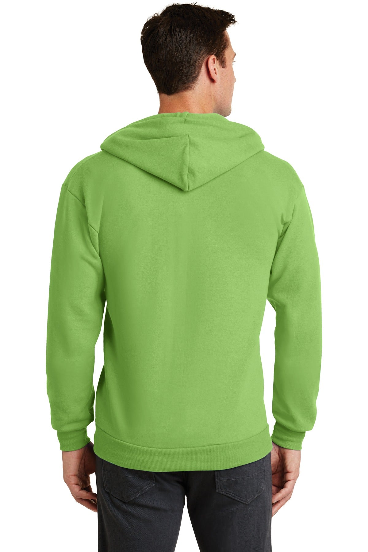 Port & Company Core Fleece Full-Zip Hooded Sweatshirt. PC78ZH Lime