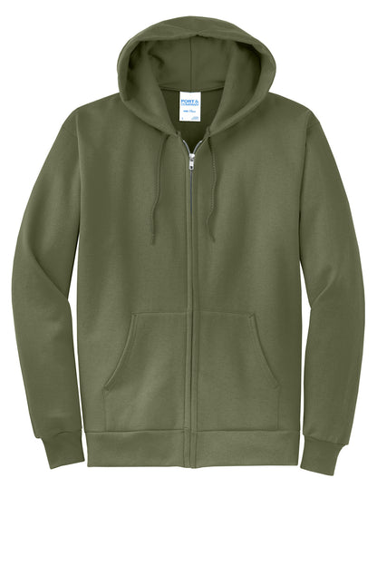 Port & Company Core Fleece Full-Zip Hooded Sweatshirt. PC78ZH Olive Drab Green