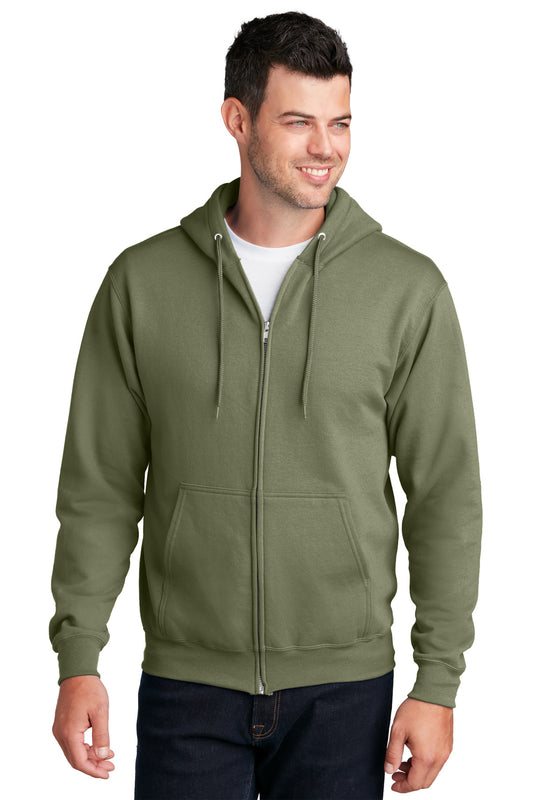 Port & Company Core Fleece Full-Zip Hooded Sweatshirt. PC78ZH Olive Drab Green