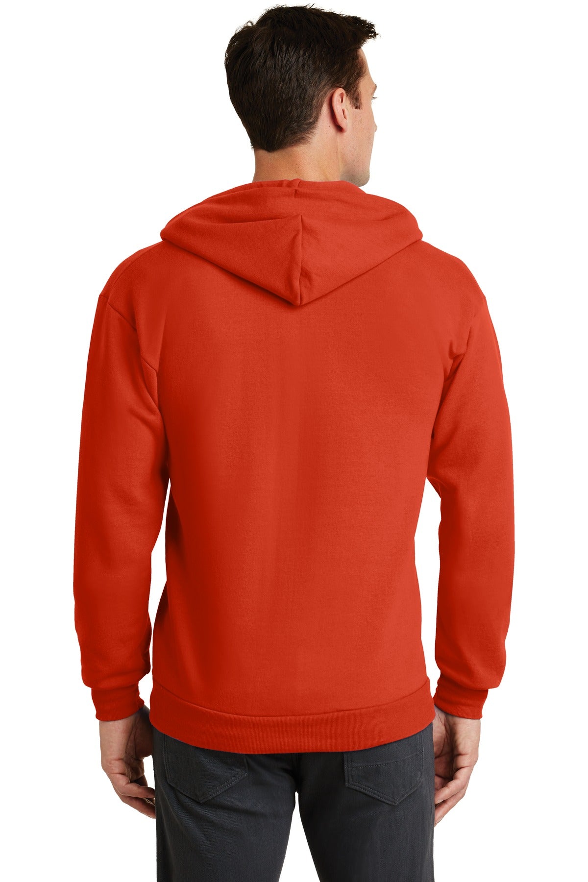 Port & Company Core Fleece Full-Zip Hooded Sweatshirt. PC78ZH Orange