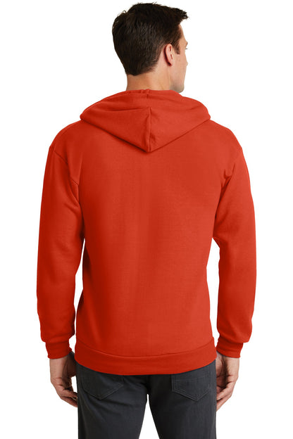 Port & Company Core Fleece Full-Zip Hooded Sweatshirt. PC78ZH Orange