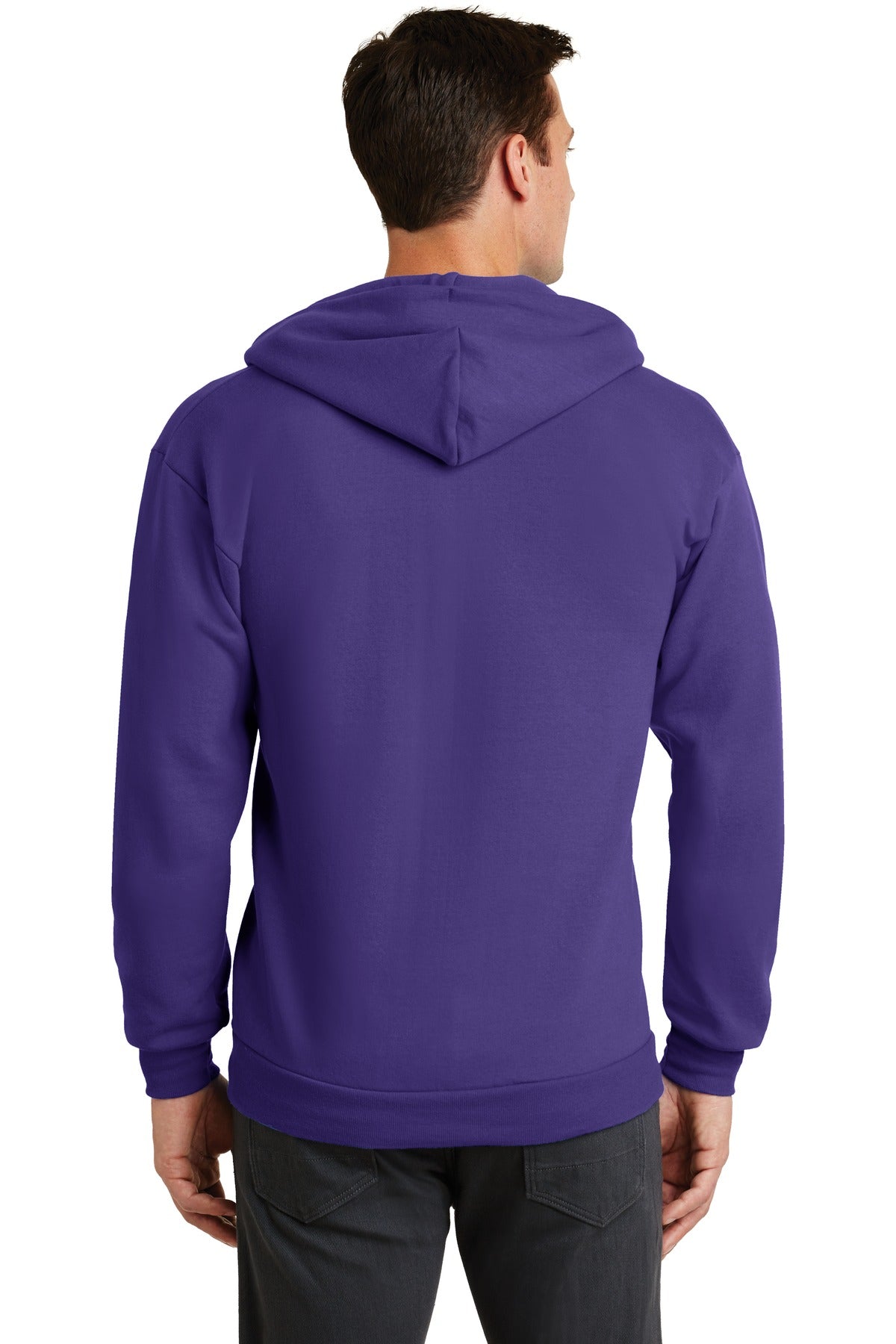 Port & Company Core Fleece Full-Zip Hooded Sweatshirt. PC78ZH Purple