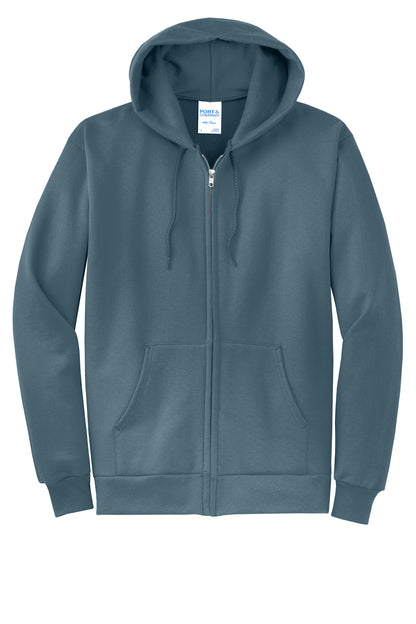 Port & Company Core Fleece Full-Zip Hooded Sweatshirt. PC78ZH Steel Blue