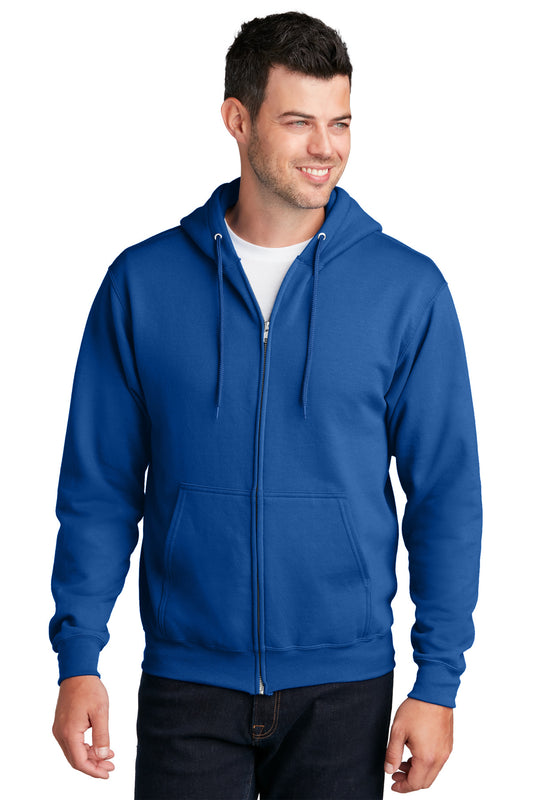 Port & Company Core Fleece Full-Zip Hooded Sweatshirt. PC78ZH True Royal