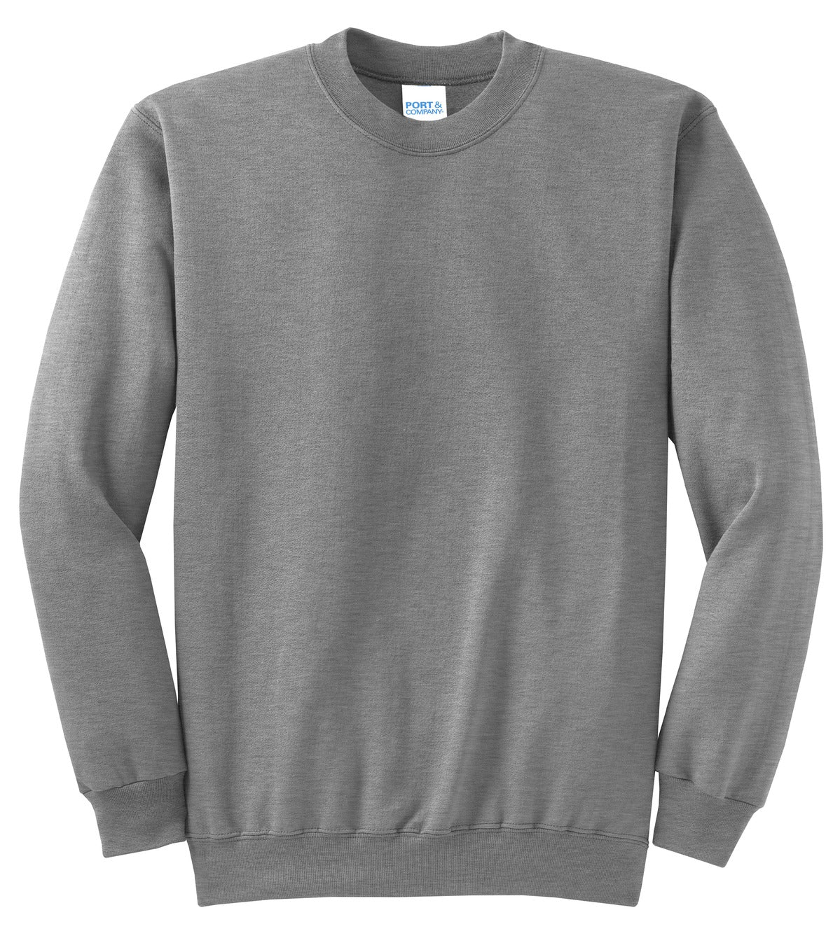 Port & Company Core Fleece Crewneck Sweatshirt. PC78 Athletic Heather