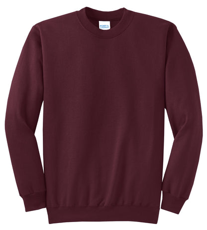 Port & Company Core Fleece Crewneck Sweatshirt. PC78 Maroon