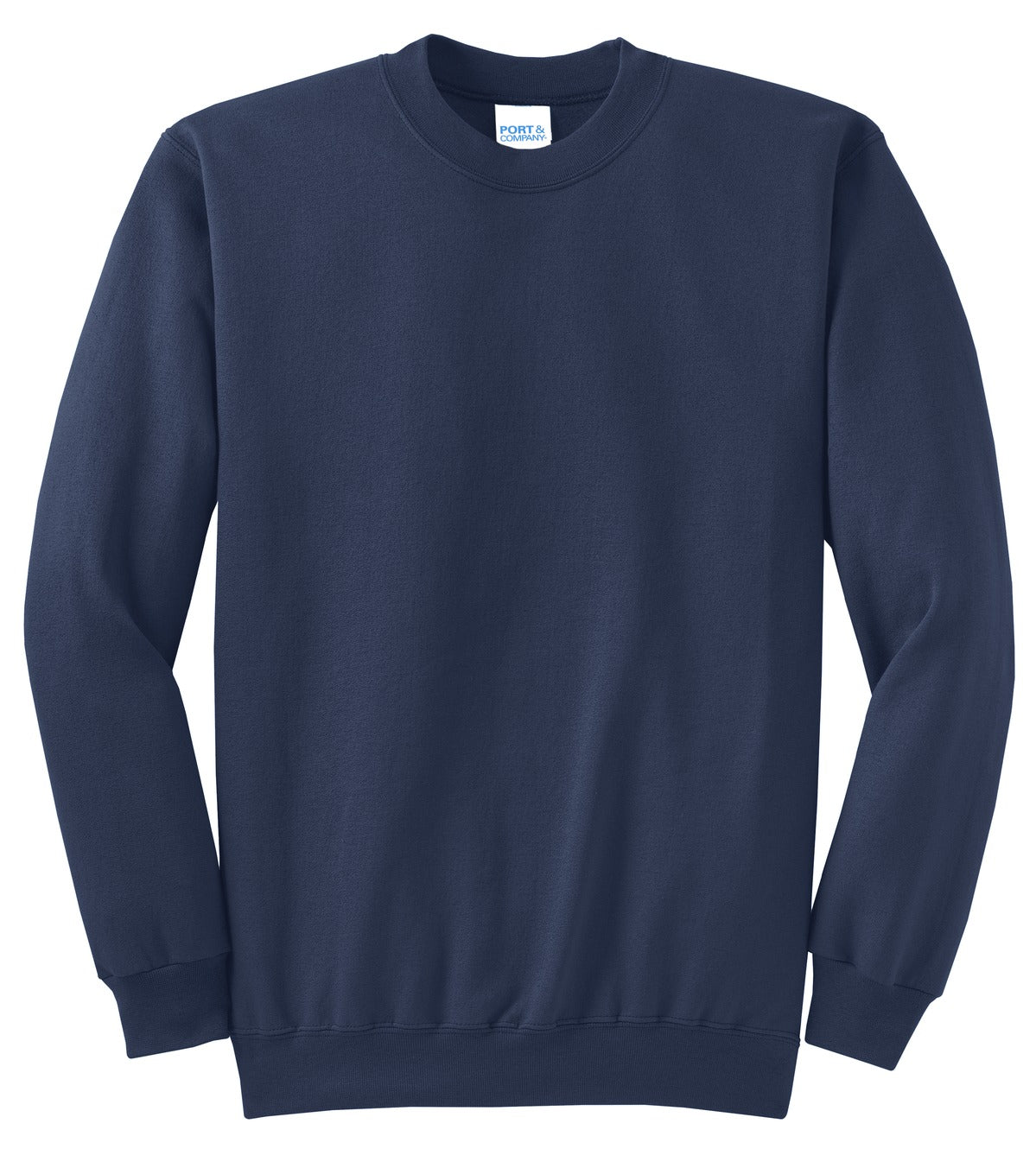 Port & Company Core Fleece Crewneck Sweatshirt. PC78 Navy