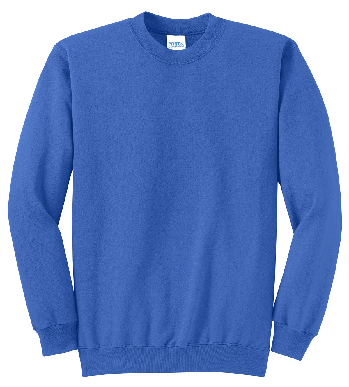 Port & Company Core Fleece Crewneck Sweatshirt. PC78 Royal