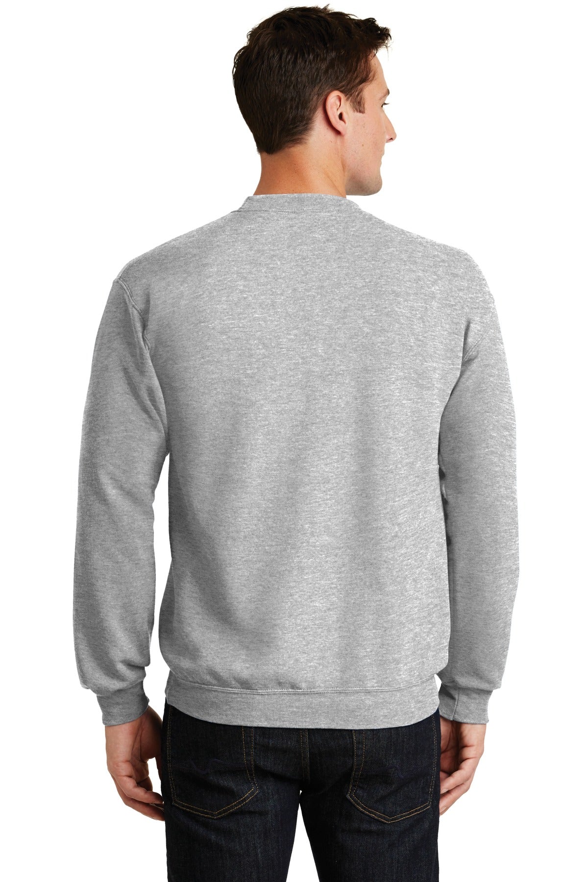 Port & Company Core Fleece Crewneck Sweatshirt. PC78 Ash