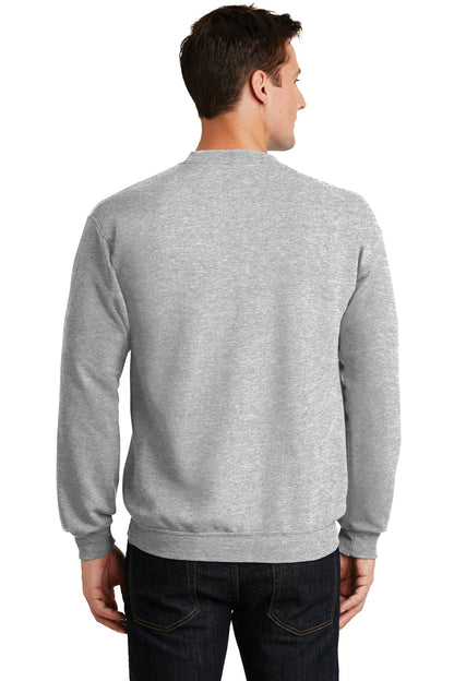 Port & Company Core Fleece Crewneck Sweatshirt. PC78 Ash