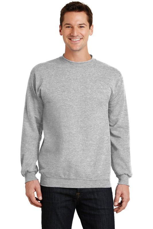 Port & Company Core Fleece Crewneck Sweatshirt. PC78 Ash