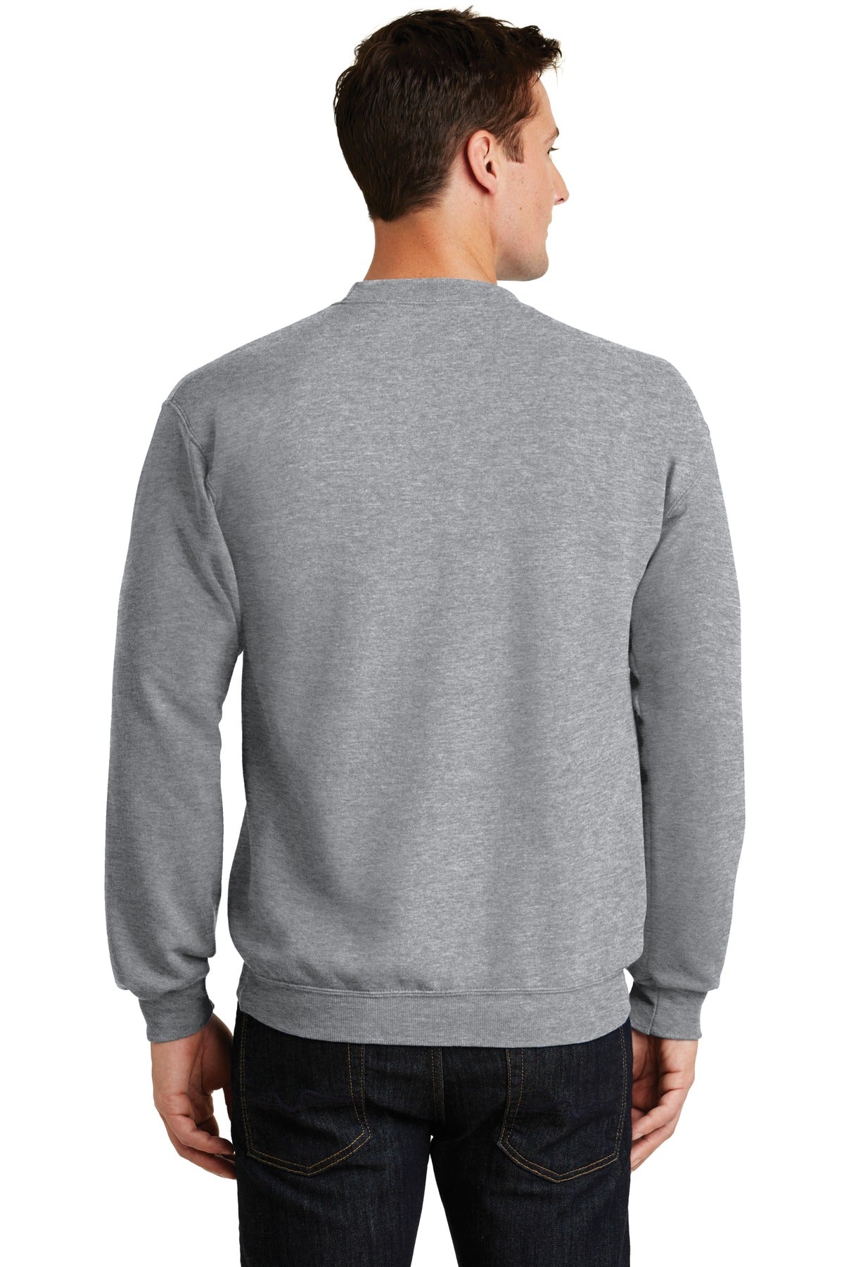 Port & Company Core Fleece Crewneck Sweatshirt. PC78 Athletic Heather