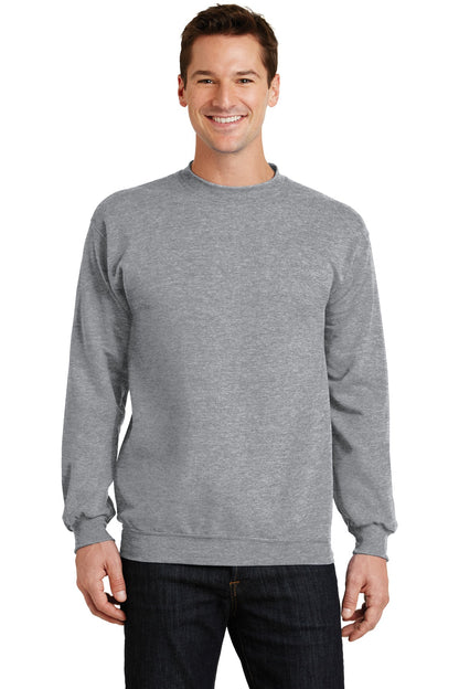 Port & Company Core Fleece Crewneck Sweatshirt. PC78 Athletic Heather