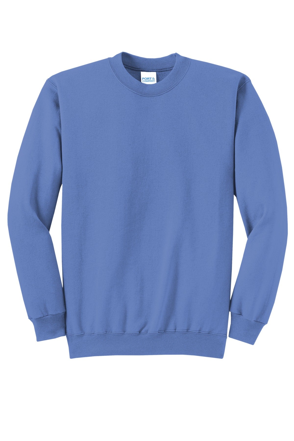 Port & Company Core Fleece Crewneck Sweatshirt. PC78 Carolina Blue
