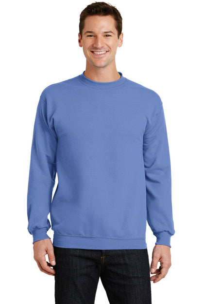Port & Company Core Fleece Crewneck Sweatshirt. PC78 Carolina Blue