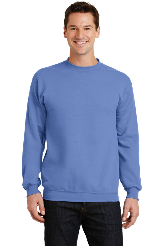 Port & Company Core Fleece Crewneck Sweatshirt. PC78 Carolina Blue
