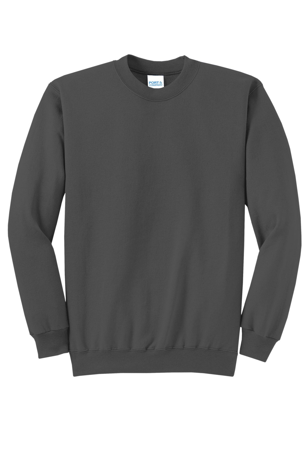Port & Company Core Fleece Crewneck Sweatshirt. PC78 Charcoal