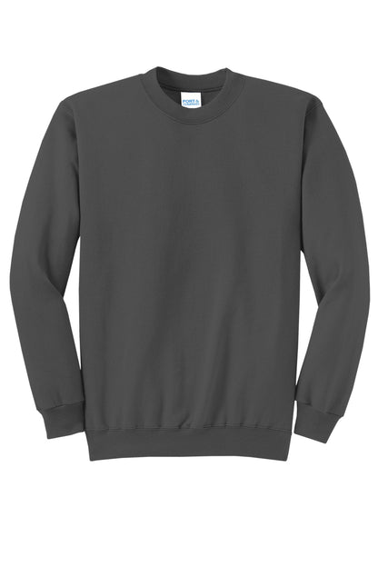 Port & Company Core Fleece Crewneck Sweatshirt. PC78 Charcoal
