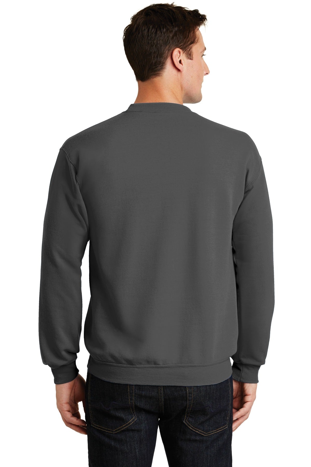 Port & Company Core Fleece Crewneck Sweatshirt. PC78 Charcoal