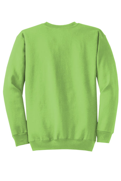 Port & Company Core Fleece Crewneck Sweatshirt. PC78 Lime