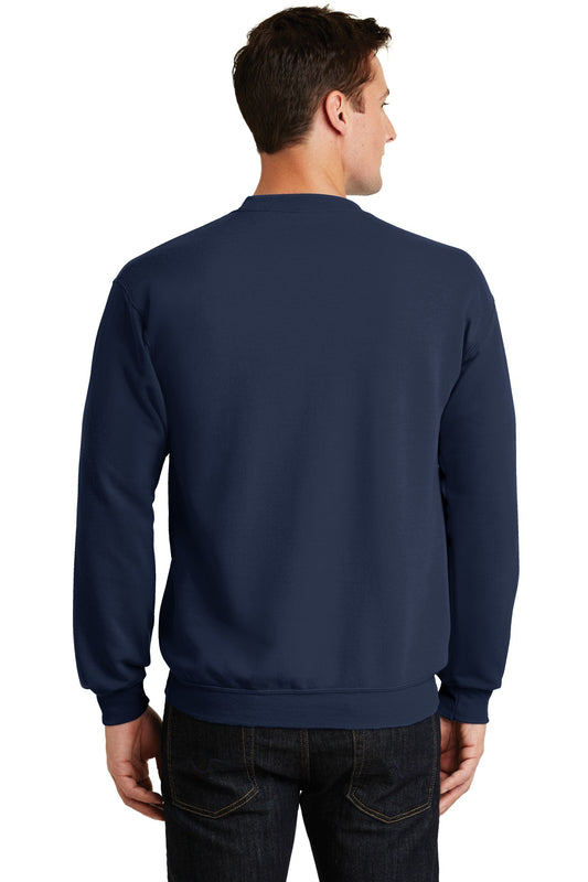 Port & Company Core Fleece Crewneck Sweatshirt. PC78 Navy