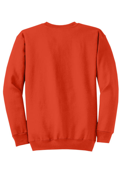 Port & Company Core Fleece Crewneck Sweatshirt. PC78 Orange