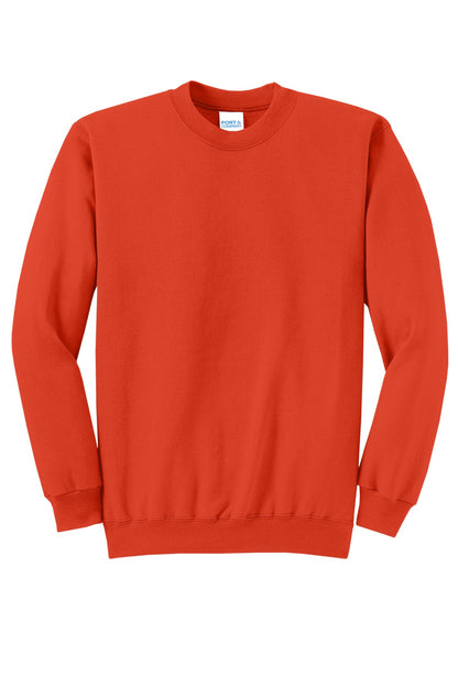 Port & Company Core Fleece Crewneck Sweatshirt. PC78 Orange