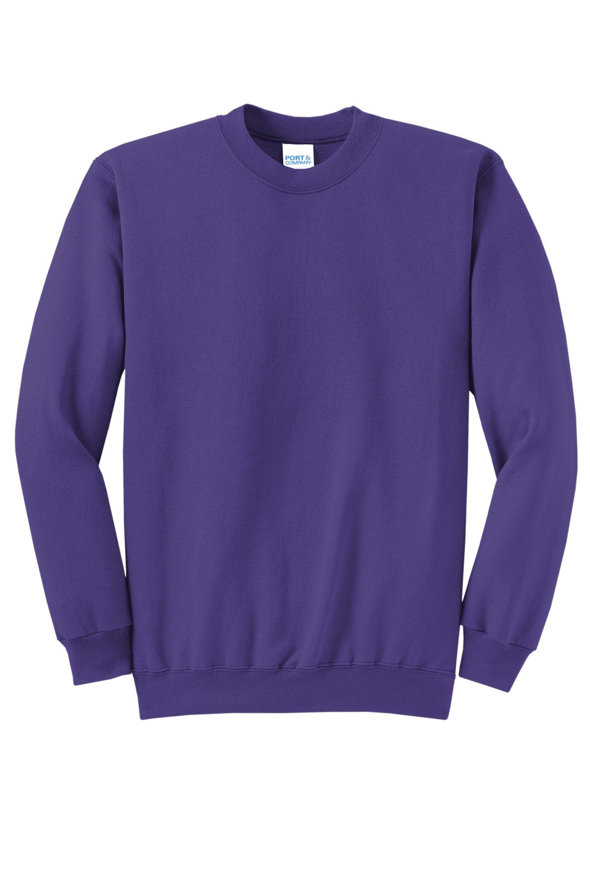 Port & Company Core Fleece Crewneck Sweatshirt. PC78 Purple