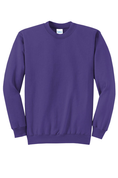 Port & Company Core Fleece Crewneck Sweatshirt. PC78 Purple
