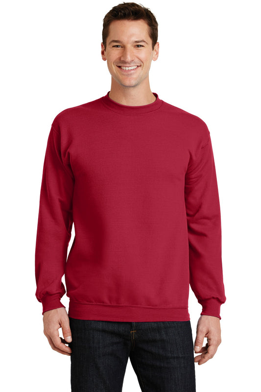 Port & Company Core Fleece Crewneck Sweatshirt. PC78 Red