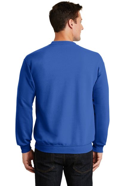 Port & Company Core Fleece Crewneck Sweatshirt. PC78 Royal