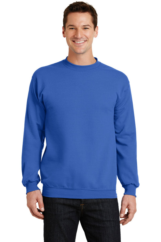 Port & Company Core Fleece Crewneck Sweatshirt. PC78 Royal