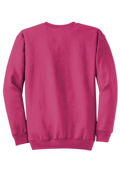 Port & Company Core Fleece Crewneck Sweatshirt. PC78 Sangria