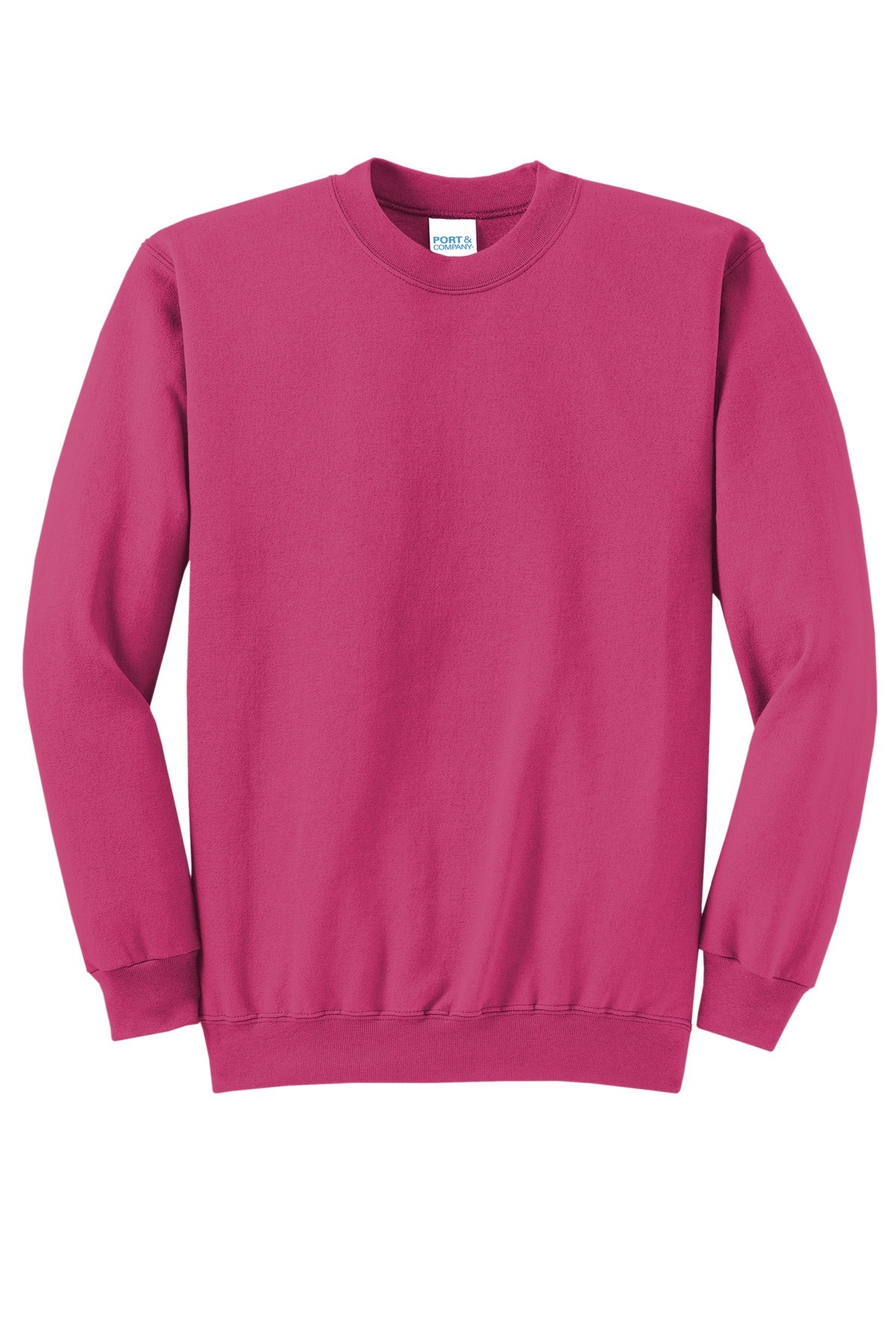 Port & Company Core Fleece Crewneck Sweatshirt. PC78 Sangria