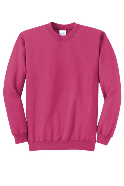 Port & Company Core Fleece Crewneck Sweatshirt. PC78 Sangria